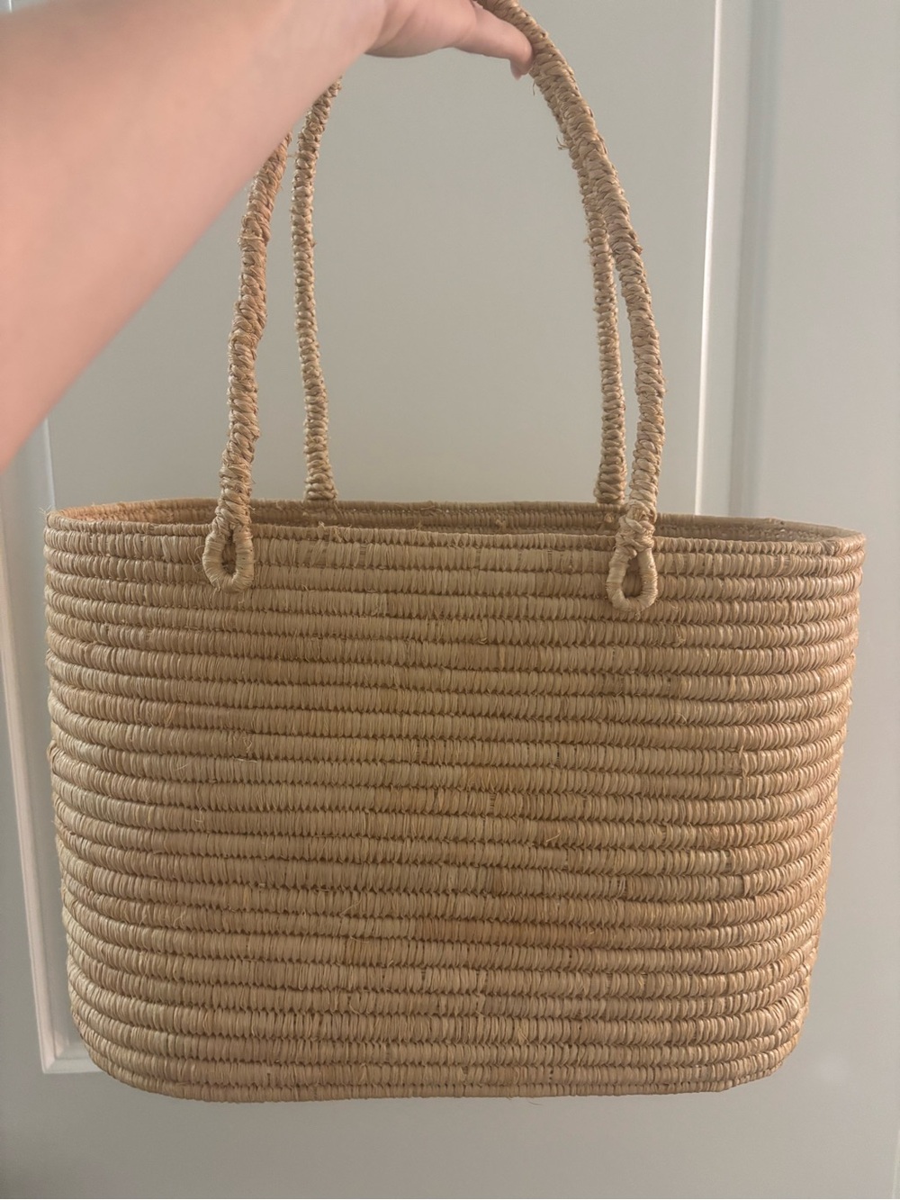 MONDAY SWIMWEAR Woven Straw Tote Bag LARGE - Picture 2 of 4
